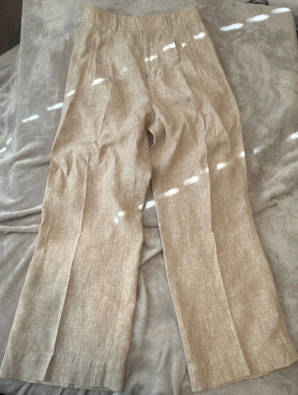 Everlane Women's Linen Wide Leg Trouser Dress Pants Cream Sz 6